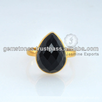 Designer Black Onyx Gemstone Ring Beautiful Sterling Silver Gemstone Ring